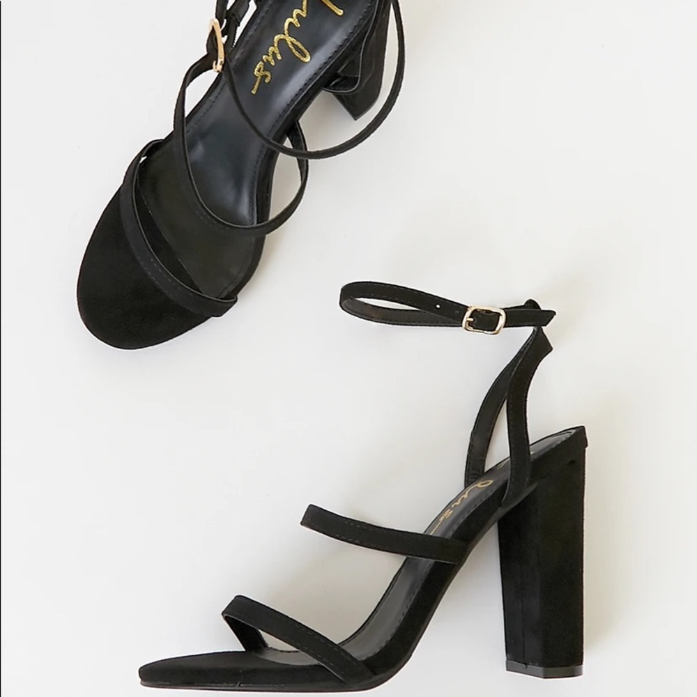 Black Strappy Heels